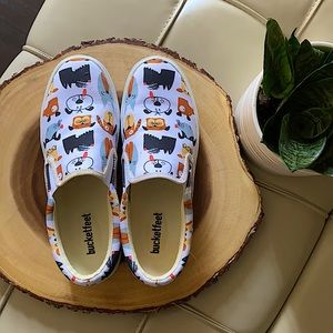 Bucket Feet shoes with Dog Design
